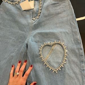 Cool rhinestone  Jean set